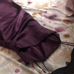 Elegant Purple Satin Dress, Davids Bridal Size 8(years old)!
